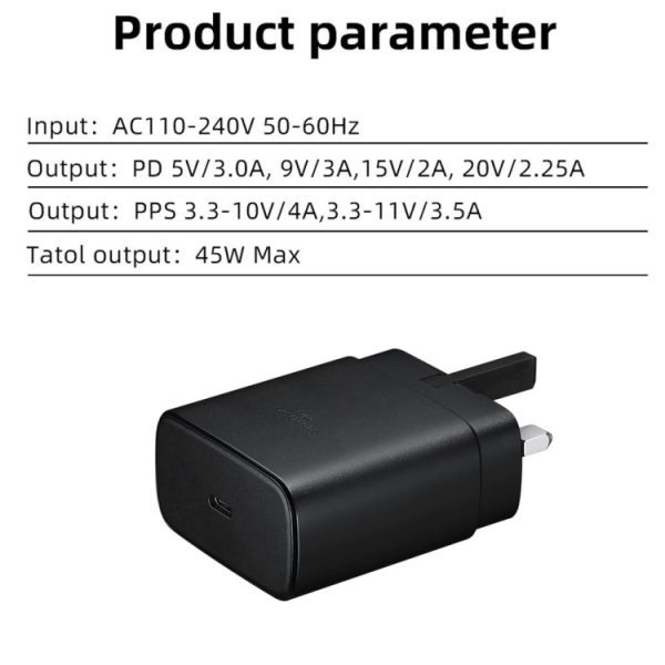 SYA002124201_B6.jpg M135 45W USB-C / Type-C Port Fast Charger with 5A Type-C to Type-C Cable, UK Plug, UK Plug + Type-C Cable