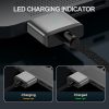 SYA0022576_B4.jpg ENKAY 140W USB-C / Type-C to MagSafe 3 Nylon Braided Magnetic Charging Cable with LED Indicator for MacBook 6.6FT, ENKAY Grey, ENKAY Blue