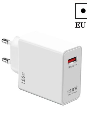 120W USB Super Fast Charging Charger, EU Plug, US Plug, UK Plug