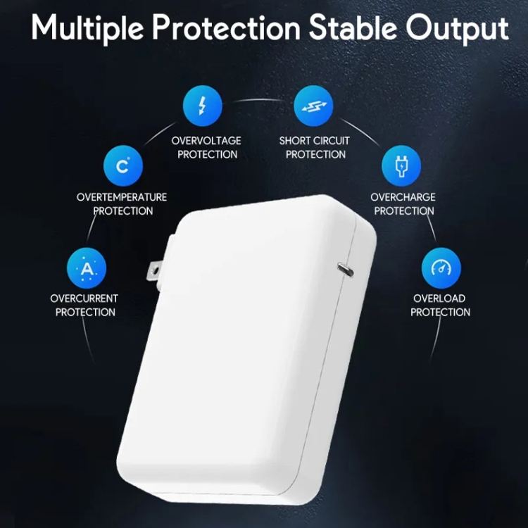 PD3.1 140W USB-C PD Laptop Power Adapter + 2m 5A USB-C to USB-C Data Cable, EU Plug, US Plug, AU Plug, UK Plug 8 PD3.1 140W USB-C PD Laptop Power Adapter + 2m 5A USB-C to USB-C Data Cable, EU Plug, US Plug, AU Plug, UK Plug - Image 8