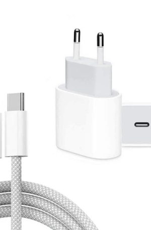 PD35W USB-C / Type-C Port Charger with 1m Type-C to Type-C Data Cable, EU Plug