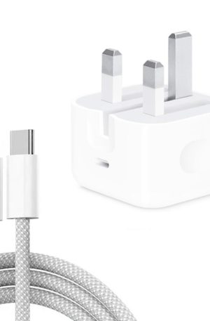 PD35W USB-C / Type-C Port Charger with 1m Type-C to Type-C Data Cable, UK Plug