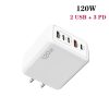 SYA002689001A_1.jpg 120W PD3.0 3 Type-C 2 USB Multi Port Quick Charger with Type-C to Type-C Cable, US Plug, US Plug + C to C Cable