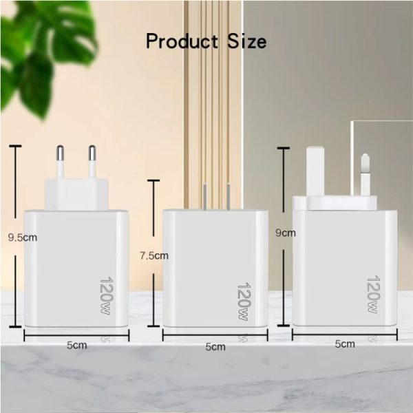 SYA0026890_B5.jpg 120W PD3.0 3 Type-C 2 USB Multi Port Quick Charger with Type-C to Type-C Cable, US Plug, US Plug + C to C Cable