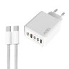SYA002689101A-1.jpg 120W PD3.0 3 Type-C 2 USB Multi Port Quick Charger with Type-C to Type-C Cable, EU Plug, EU Plug + C to C Cable