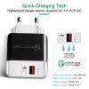 SYA00273201_B3.jpg 1USB QC 3.0 Wire Drawing Quick Charger EU Plug, QC 3.0 Black, QC 3.0 White