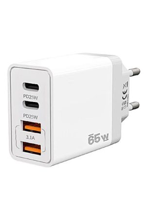TE-PD44 Dual USB-A Dual Type-C 4-port Mobile Phone Charger, EU Plug, US Plug