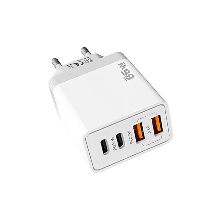 TE-PD44 Dual USB-A Dual Type-C 4-port Mobile Phone Charger, EU Plug, US Plug 2 TE-PD44 Dual USB-A Dual Type-C 4-port Mobile Phone Charger, EU Plug, US Plug - Image 2