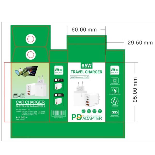 SYA0030348_B5.jpg TE-PD44 Dual USB-A Dual Type-C 4-port Mobile Phone Charger, EU Plug, US Plug