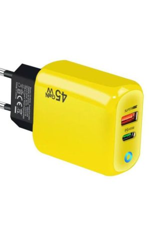 GaN 45W PD3.0 + QC3.0 Fully Compatible Protocol Charger for Laptops / Tablets，EU Plug, EU Plug