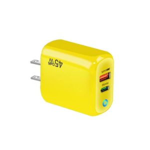 GaN 45W PD3.0 + QC3.0 Fully Compatible Protocol Charger for Laptops / Tablets,US Plug, US Plug