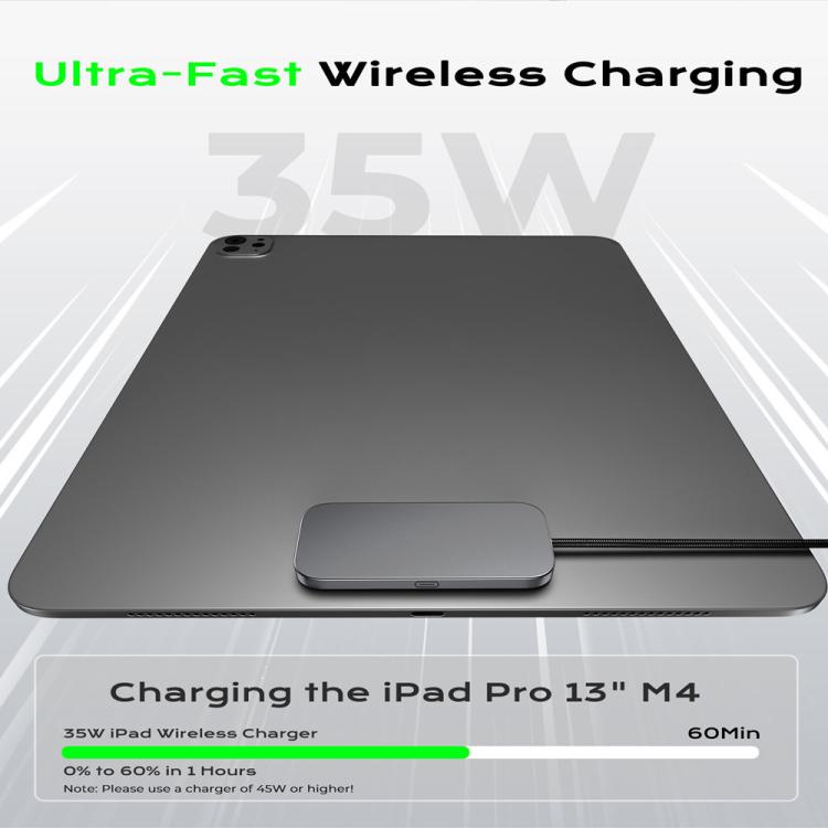 For iPad Pro 13 2025 Fast Charging Smart PIN Magnetic Charger Wireless Charging Pad with Type-C Cable 6 For iPad Pro 13 2025 Fast Charging Smart PIN Magnetic Charger Wireless Charging Pad with Type-C Cable - Image 6