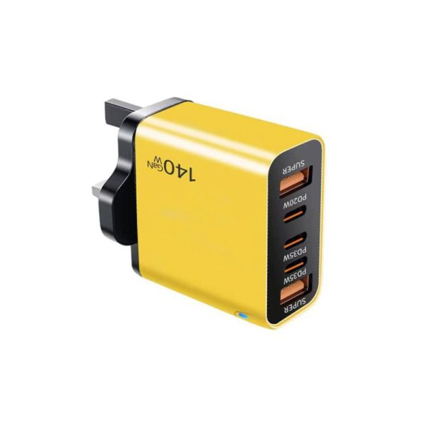SYA003091601A_1.jpg TE-PD43 Type-C x 3, USB-A x 2 Multi-port Charger for Mobile Phones / Tablets,UK Plug, UK Plug