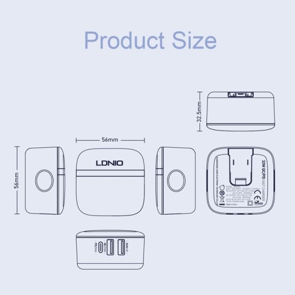 LDNIO A3513Q 32W QC3.0 3 USB Ports Phone Adapter, US Plug with Micro USB Cable, US Plug with 8 Pin Cable, US Plug with Type-C Cable, US Plug with Type-C to 8 Pin Cable, EU Plug with Micro USB Cable, EU Plug with 8 Pin Cable, EU Plug with Type-C Cable...
