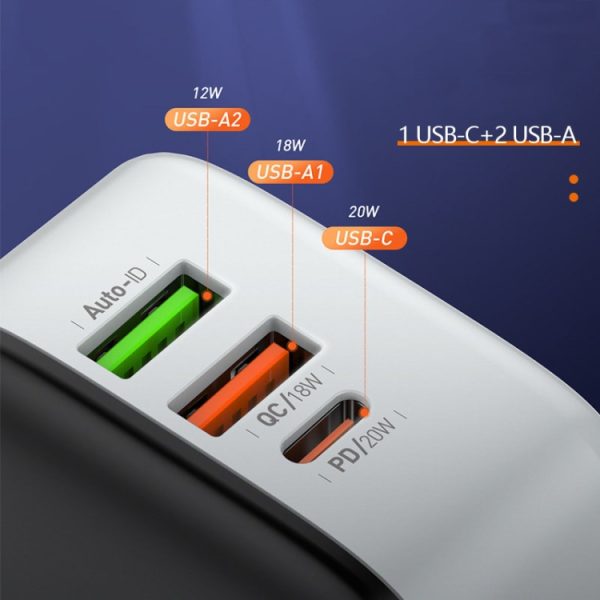 LDNIO A3513Q 32W QC3.0 3 USB Ports Phone Adapter, US Plug with Micro USB Cable, US Plug with 8 Pin Cable, US Plug with Type-C Cable, US Plug with Type-C to 8 Pin Cable, EU Plug with Micro USB Cable, EU Plug with 8 Pin Cable, EU Plug with Type-C Cable...