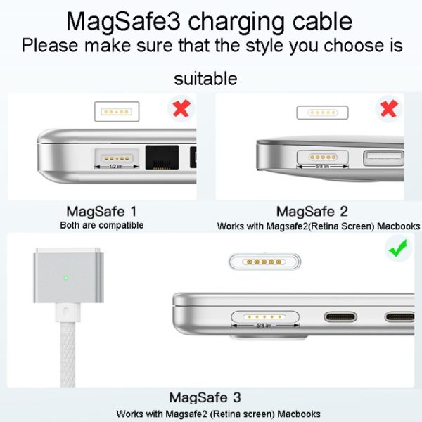 TBD06041365_B3.jpg For Macbook Air/Pro Series Type-C To Magsafe 3 Braided Magnetic Cable, 2m