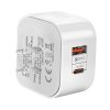 EDA001115901_1.jpg 20W PD + QC 3.0 Dual Ports Travel Charger Power Adapter,, US Plug, EU Plug, UK Plug