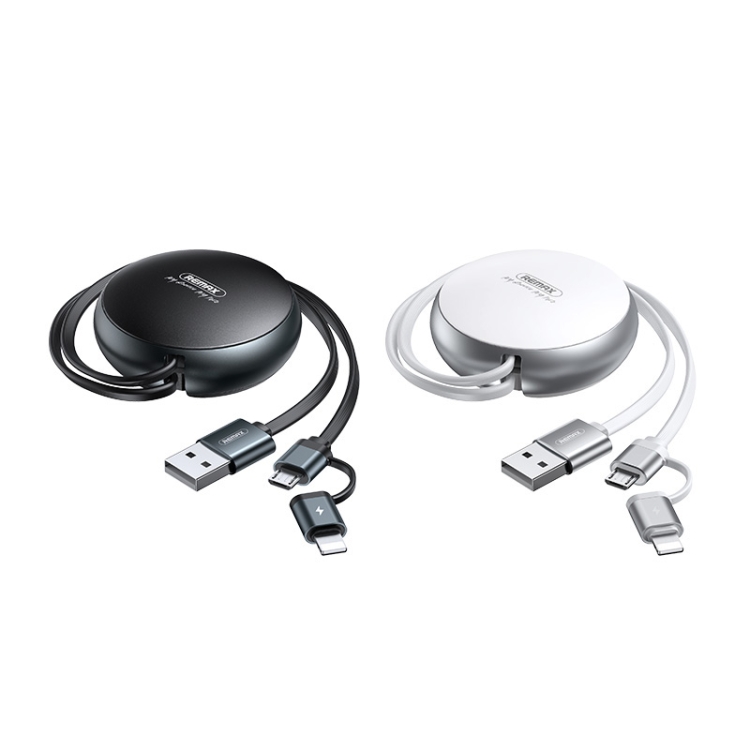 Remax 2A 2 In 1 Creation Series Telescopic Charging Data Cable, Length: 90cm, Type-C, 8 Pin 2 Remax 2A 2 In 1 Creation Series Telescopic Charging Data Cable, Length: 90cm, Type-C, 8 Pin - Image 2