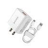 EDA001350101-1.jpg WK WP-U57 18W Speed QC3.0 Fast Charger + USB to Type-C / USB-C Data Cable, US Plug, EU Plug, UK Plug