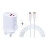 EDA001557601-1.jpg 20W USB-C / Type-C + USB Ports Charger with 100W Type-C to 8 Pin Fast Charging Cable, 1m Type-C to 8 Pin, UK Plug, 1m Type-C to 8 Pin, US Plug, 1m Type-C to 8 Pin, EU Plug, 2m Type-C to 8 Pin, UK Plug, 2m Type-C to 8 Pin, US Plug...