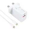 EDA001557601_1.jpg 20W USB-C / Type-C + USB Ports Charger with 100W Type-C to 8 Pin Fast Charging Cable, 1m Type-C to 8 Pin, UK Plug, 1m Type-C to 8 Pin, US Plug, 1m Type-C to 8 Pin, EU Plug, 2m Type-C to 8 Pin, UK Plug, 2m Type-C to 8 Pin, US Plug...