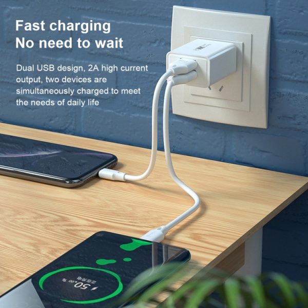 EDA001762902_B2.jpg WK WP-U56 2A Dual USB Fast Charging Travel Charger Power Adapter,, UK Plug, EU Plug