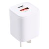 20WACB 20W QC3.0 + PD Quick Charger, AU Plug, EU Plug, UK Plug, US Plug