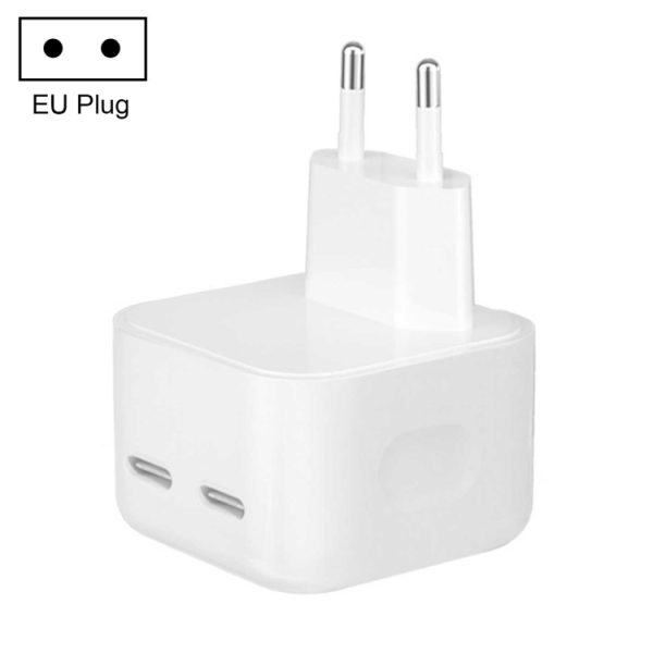 EDA003294501A-1.jpg PD 50W Dual USB-C / Type-C Ports Charger, PD 50W EU Plug, PD 50W US Plug