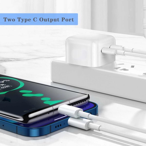 EDA003294501A_3.jpg PD 50W Dual USB-C / Type-C Ports Charger, PD 50W EU Plug, PD 50W US Plug