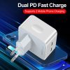 EDA003294501A_5.jpg PD 50W Dual USB-C / Type-C Ports Charger, PD 50W EU Plug, PD 50W US Plug