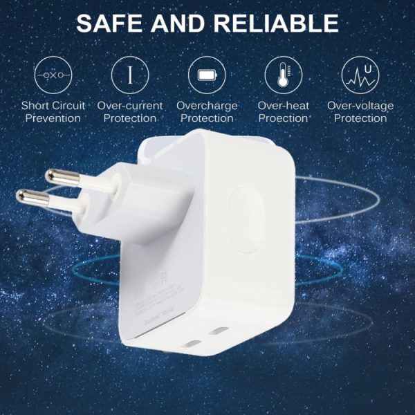 EDA003294501A_6.jpg PD 50W Dual USB-C / Type-C Ports Charger, PD 50W EU Plug, PD 50W US Plug