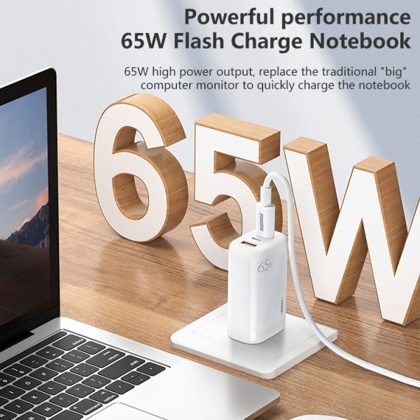 EDA003464501A_1.jpg REMAX RP-U55 Territory Series 65W USB+Dual USB-C / Type-C Interface Fast Charger, EU Plug, UK Plug, CN Plug