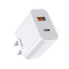 EDA003465301A-1.jpg REMAX RP-U68 Speedy Series 20W USB+USB-C/Type-C Interface Fast Charger, CN Plug, EU Plug, UK Plug, US Plug