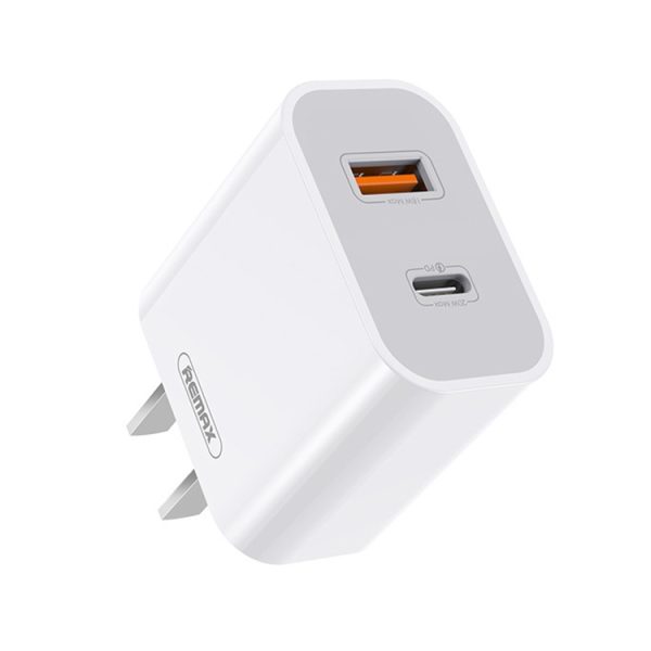 EDA003465301A-1.jpg REMAX RP-U68 Speedy Series 20W USB+USB-C/Type-C Interface Fast Charger, CN Plug, EU Plug, UK Plug, US Plug