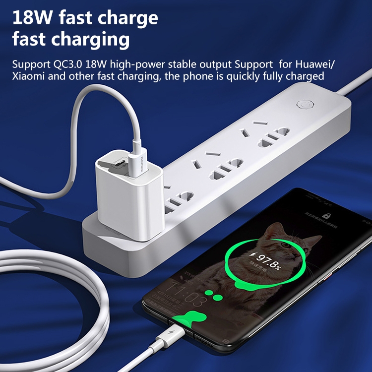 REMAX RP-U68 Speedy Series 20W USB+USB-C/Type-C Interface Fast Charger, CN Plug, EU Plug, UK Plug, US Plug 5 REMAX RP-U68 Speedy Series 20W USB+USB-C/Type-C Interface Fast Charger, CN Plug, EU Plug, UK Plug, US Plug - Image 5