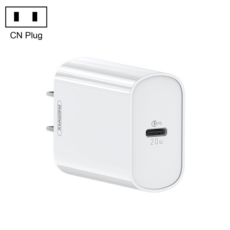 REMAX RP-U70 Jane Series 20W USB-C/Type-C PD Fast Charger, CN Plug, EU Plug, UK Plug, US Plug 1 REMAX RP-U70 Jane Series 20W USB-C/Type-C PD Fast Charger, CN Plug, EU Plug, UK Plug, US Plug