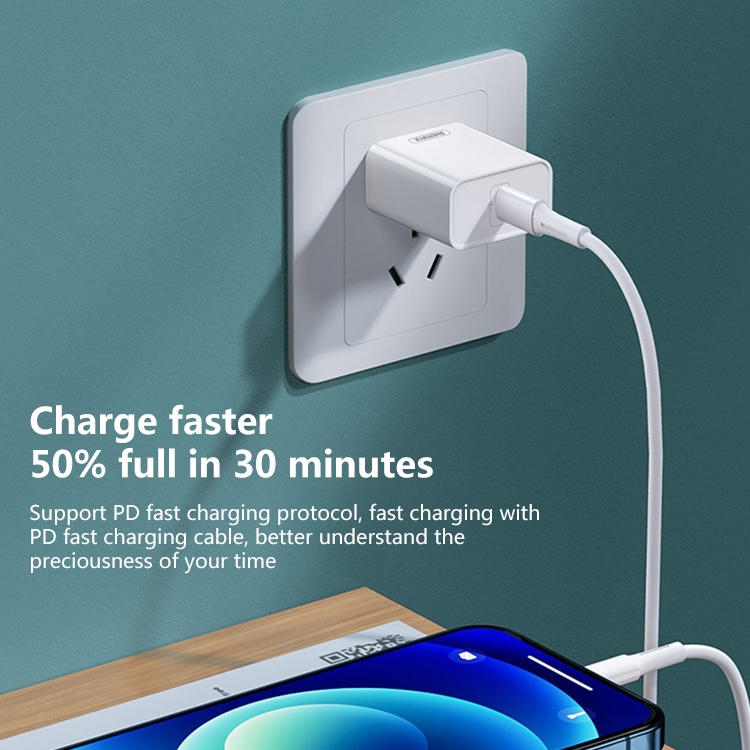 REMAX RP-U70 Jane Series 20W USB-C/Type-C PD Fast Charger, CN Plug, EU Plug, UK Plug, US Plug 4 REMAX RP-U70 Jane Series 20W USB-C/Type-C PD Fast Charger, CN Plug, EU Plug, UK Plug, US Plug - Image 4