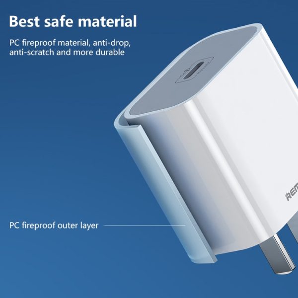 EDA003466001_B5.jpg REMAX RP-U79 Speed Series 20W USB-C/Type-C Multi-Compatible Fast Charger, CN Plug, EU Plug, UK Plug