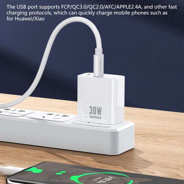 EDA003466501_B3.jpg REMAX RP-U82 30W USB+USB-C/Type-C Dual Interface Fast Charger, CN Plug, EU Plug, UK Plug, US Plug