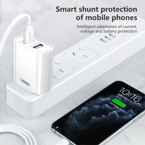 EDA003467101_B2.jpg REMAX RP-U35 Jane Series 2.1A Dual USB Port Fast Charger Set, 8 Pin, Micro USB, USB-C/Type-C