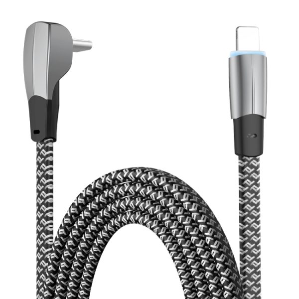 EDA003674101A-1.jpg 3A USB-C/Type-C to 8 Pin Elbow Fast Charge Data Cable, 3A Type-C to 8 Pin 1.2m, 3A Type-C to 8 Pin 2m