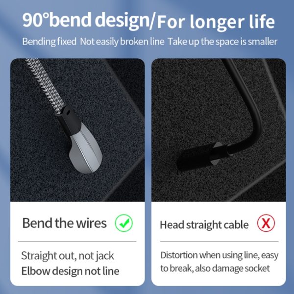 EDA003674101A_6.jpg 3A USB-C/Type-C to 8 Pin Elbow Fast Charge Data Cable, 3A Type-C to 8 Pin 1.2m, 3A Type-C to 8 Pin 2m