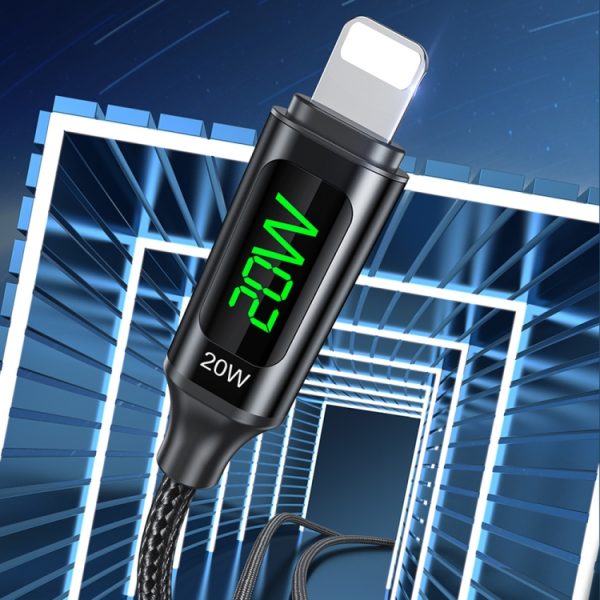 EDA0037553_1.jpg awei CL-123L 1m USB-C / Type-C to 8Pin Digital Display Data Fast Charging Cable