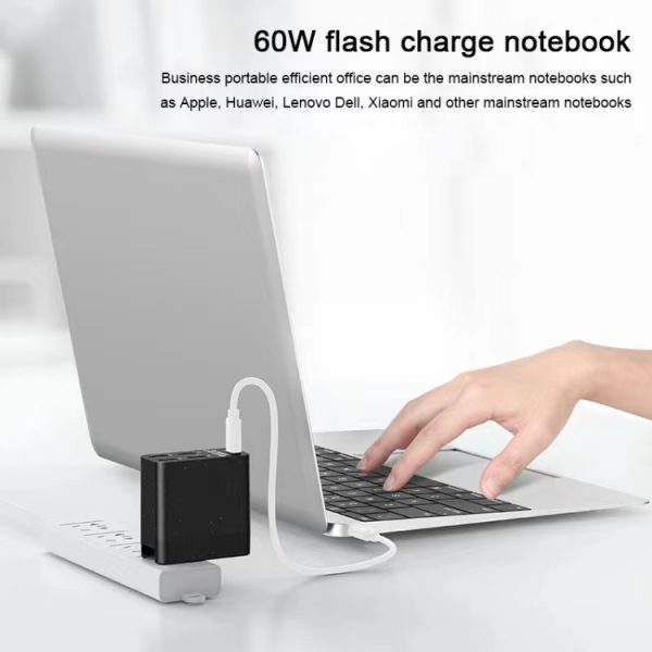 EDA0039158_3.jpg X83 65W Output USB-C / Type-C + 4 Ports USB HUB PD Charger, US Plug