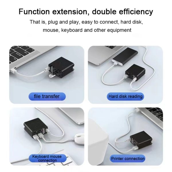 EDA0039158_5.jpg X83 65W Output USB-C / Type-C + 4 Ports USB HUB PD Charger, US Plug