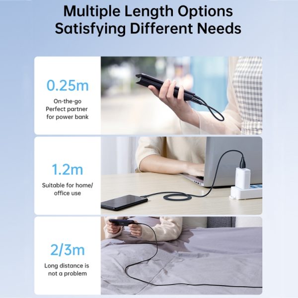 EDA003984901_B6.jpg JOYROOM 20W Type-C to 8 Pin Surpass Series Fast Charging Data Cable, 0.25m, 1.2m, 2m, 3m