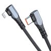 EDA003987401_1.jpg ADC-009 20W USB-C/Type-C to 8 Pin Double Elbow Data Cable, 0.4m, 1m, 2m