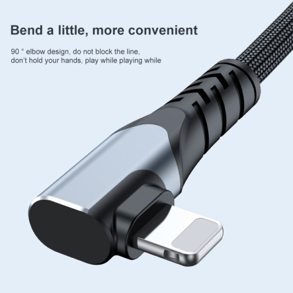 EDA003987401_2.jpg ADC-009 20W USB-C/Type-C to 8 Pin Double Elbow Data Cable, 0.4m, 1m, 2m