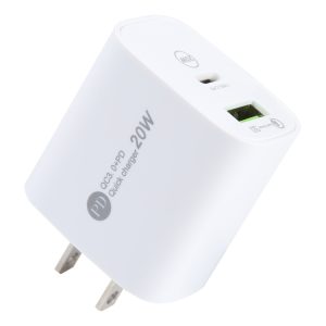 PD 20W USB-C/Type-C+QC 3.0 USB Interface Fast Charge Charger, Specification: US Plug