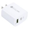 EDA004272101A_3.jpg PD 20W USB-C/Type-C+QC 3.0 USB Interface Fast Charge Charger, Specification: US Plug